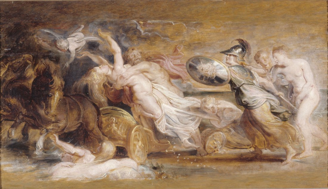 El rapto de Proserpina, boceto de Pedro Pablo Rubens, en el Petit Palais